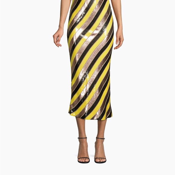 New With Tags. DIANE VON FURSTENBERG
Luisa Scoop-Neck Sequin-Striped Silk Midi - Picture 3 of 7
